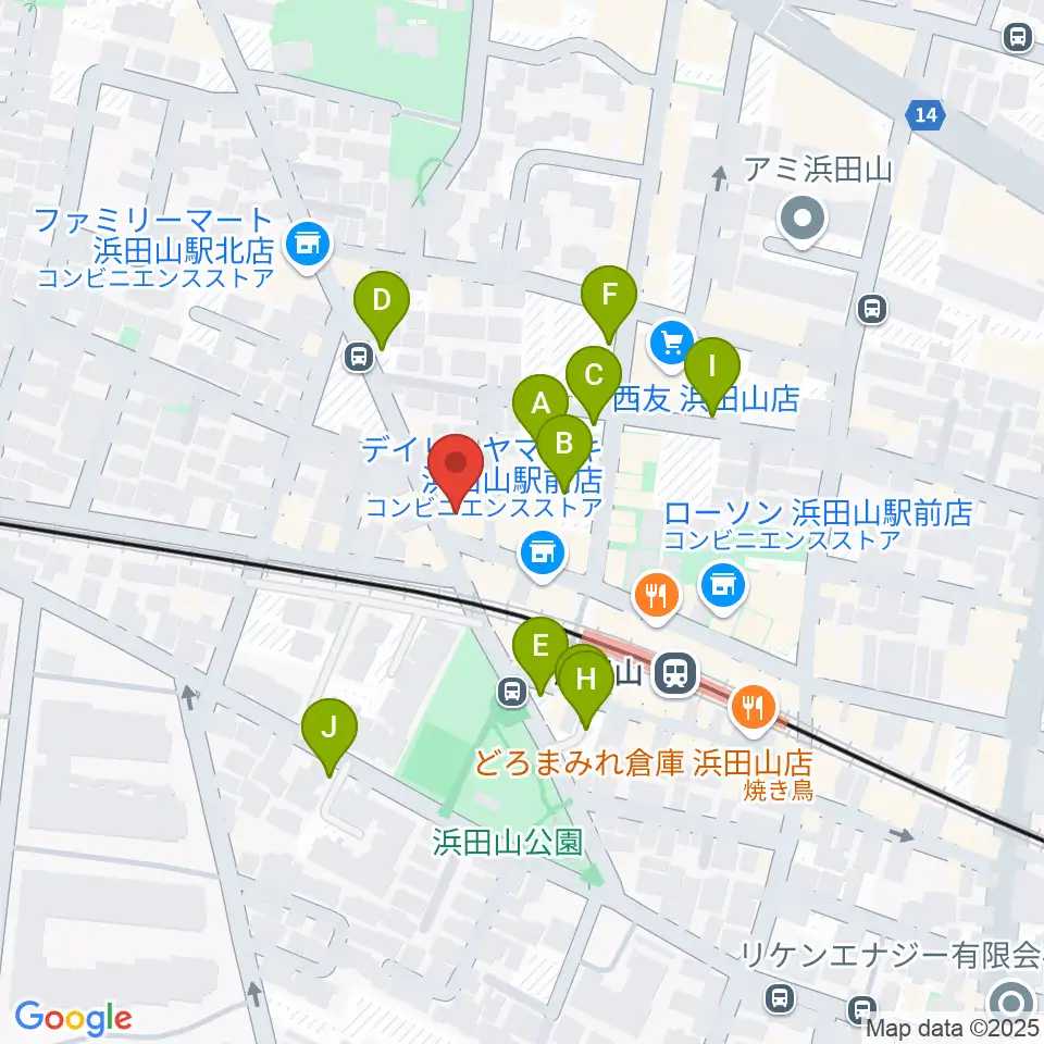 スガナミ楽器 浜田山センター周辺の駐車場・コインパーキング一覧地図