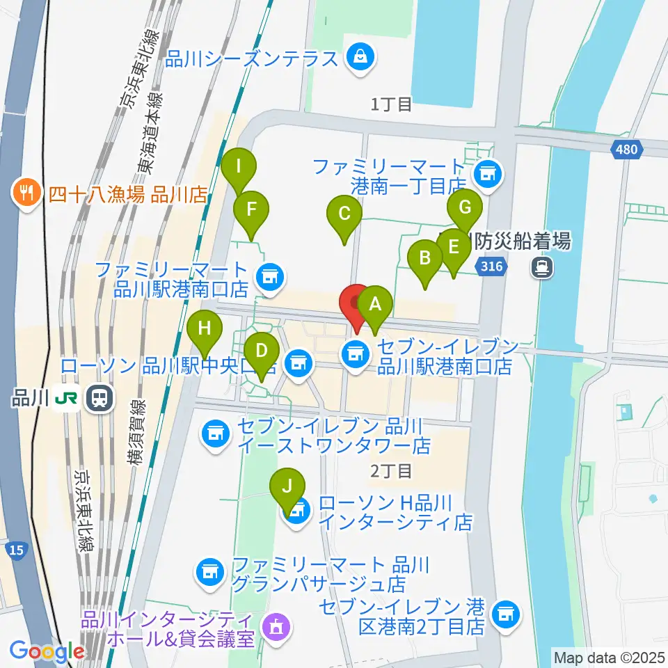 スガナミミュージックサロン品川周辺の駐車場・コインパーキング一覧地図