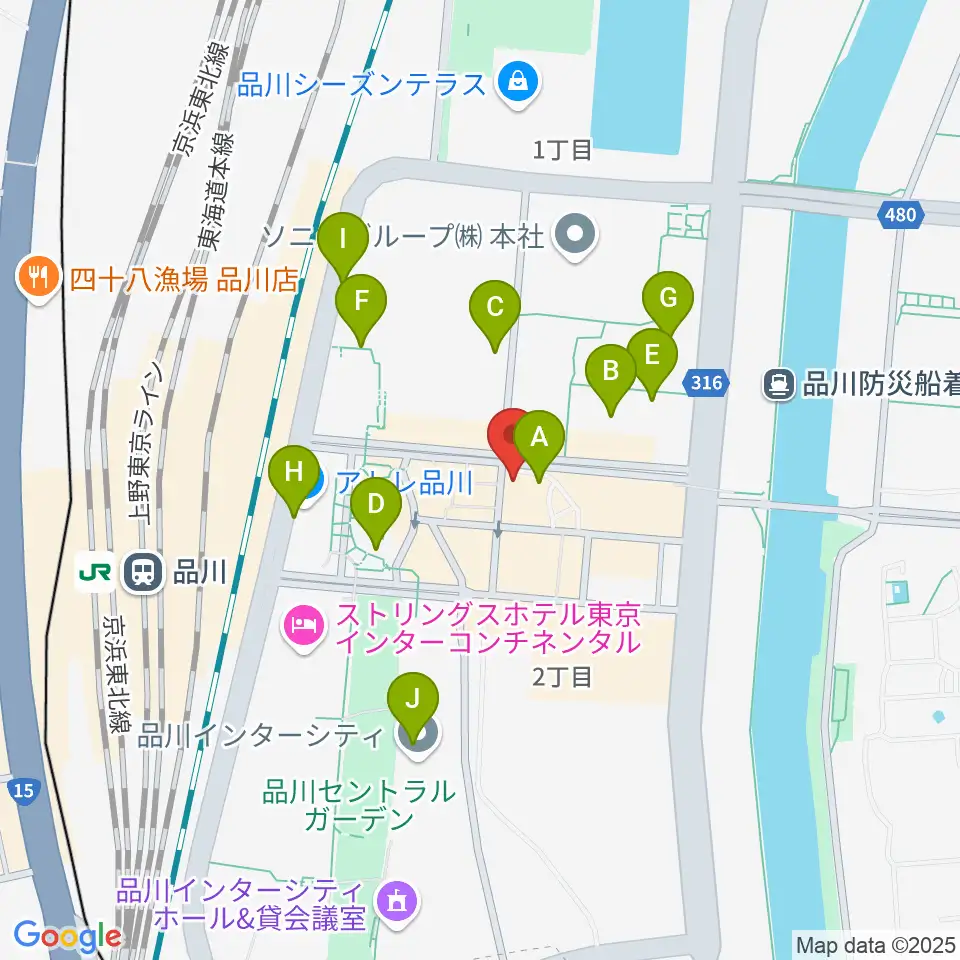 スガナミミュージックサロン品川周辺の駐車場・コインパーキング一覧地図