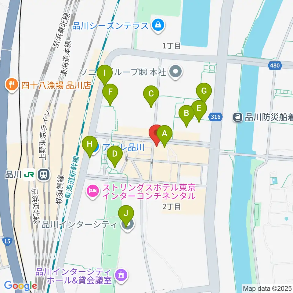 スガナミミュージックサロン品川周辺の駐車場・コインパーキング一覧地図
