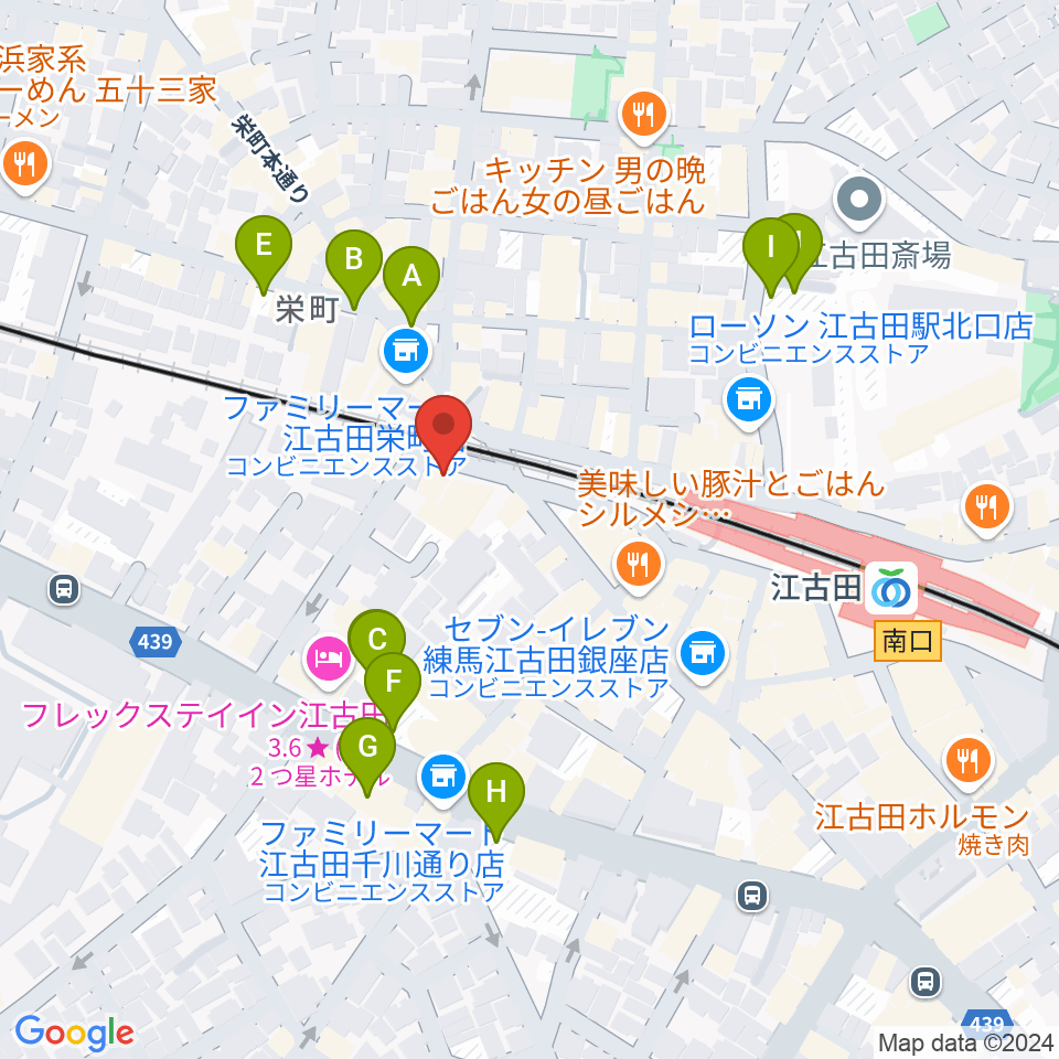 エークラスミュージック 江古田センター周辺の駐車場・コインパーキング一覧地図