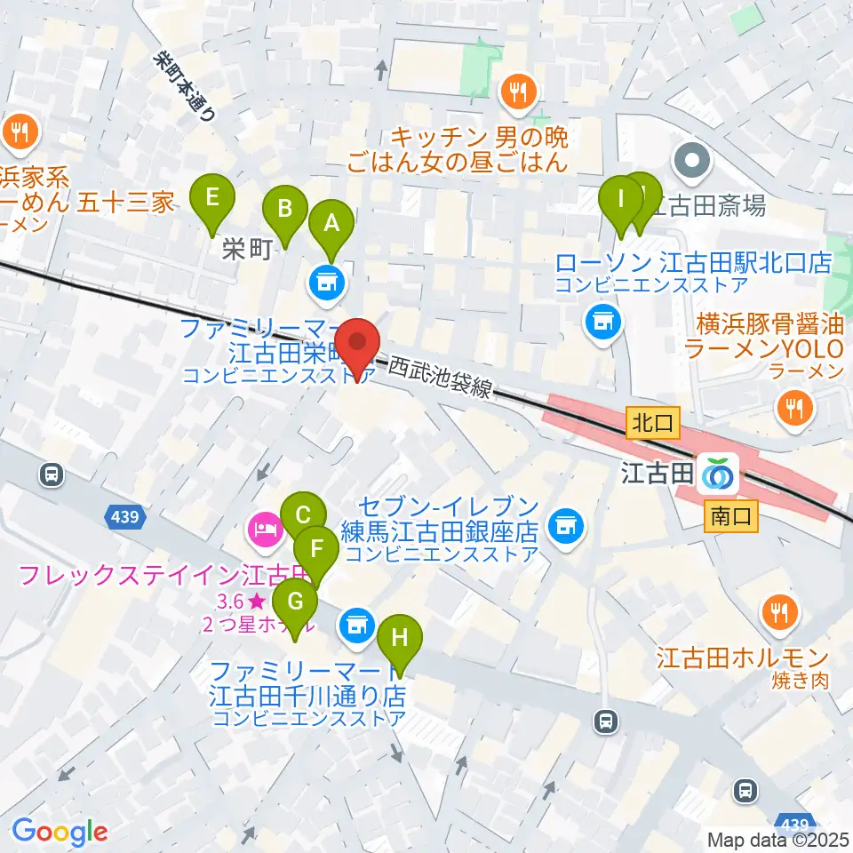 エークラスミュージック 江古田センター周辺の駐車場・コインパーキング一覧地図