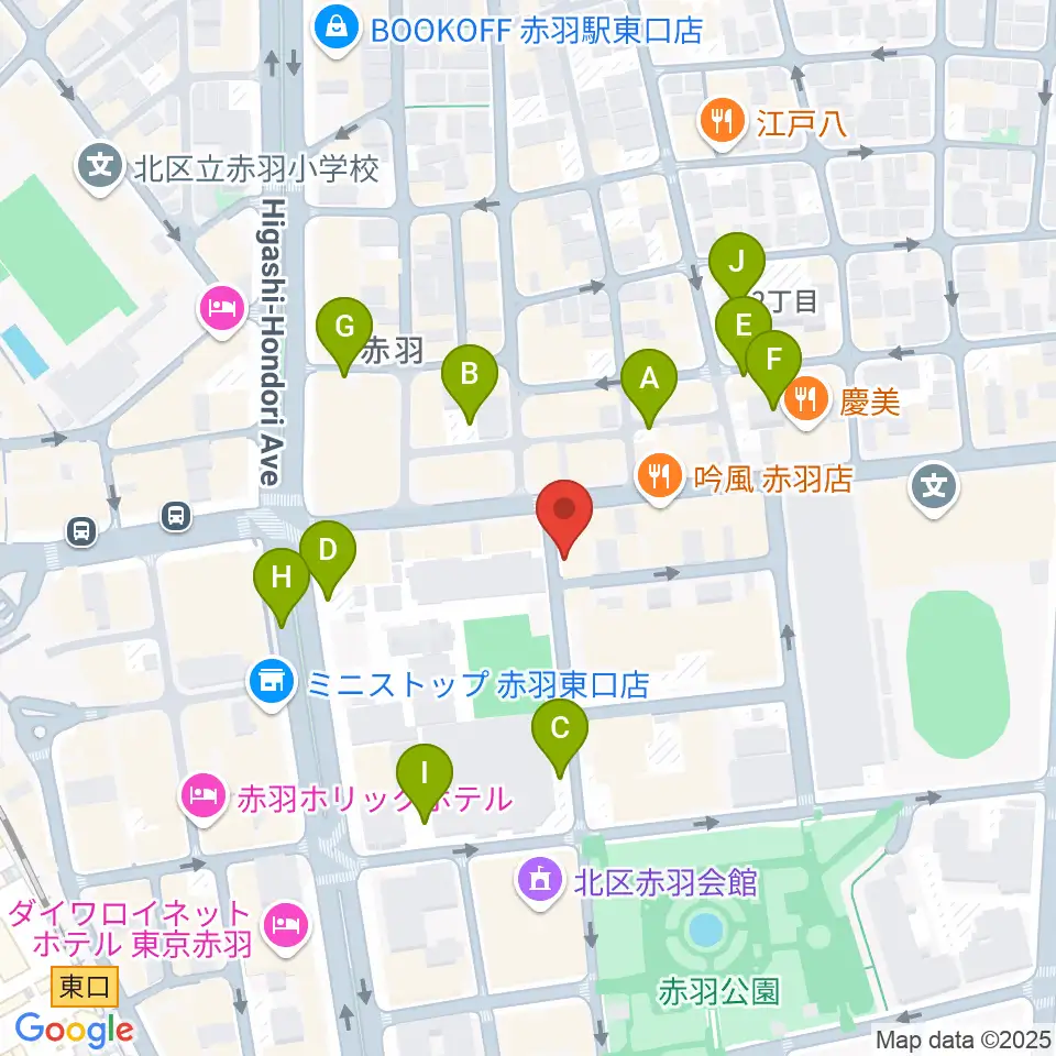 エークラスミュージック赤羽センター周辺の駐車場・コインパーキング一覧地図