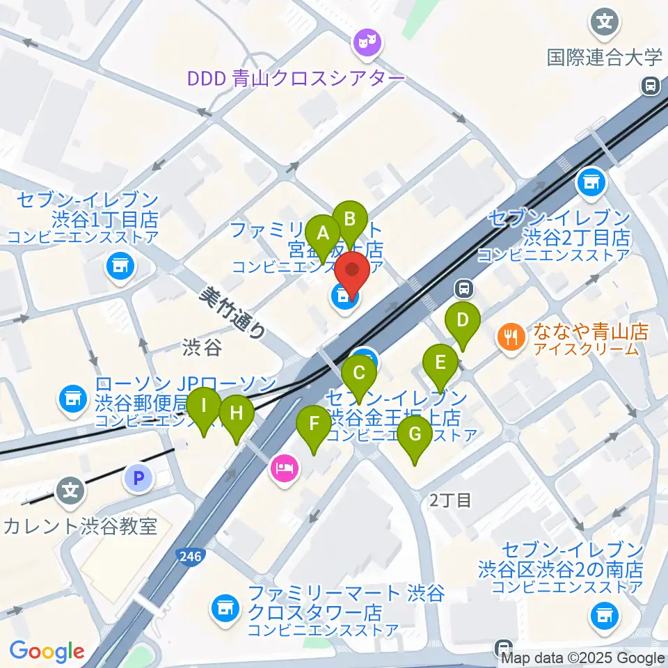 音楽教室ルフォスタ周辺の駐車場・コインパーキング一覧地図