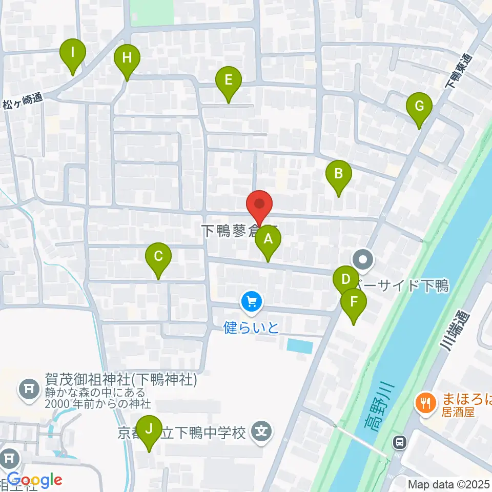 下鴨総合音楽教室周辺の駐車場・コインパーキング一覧地図