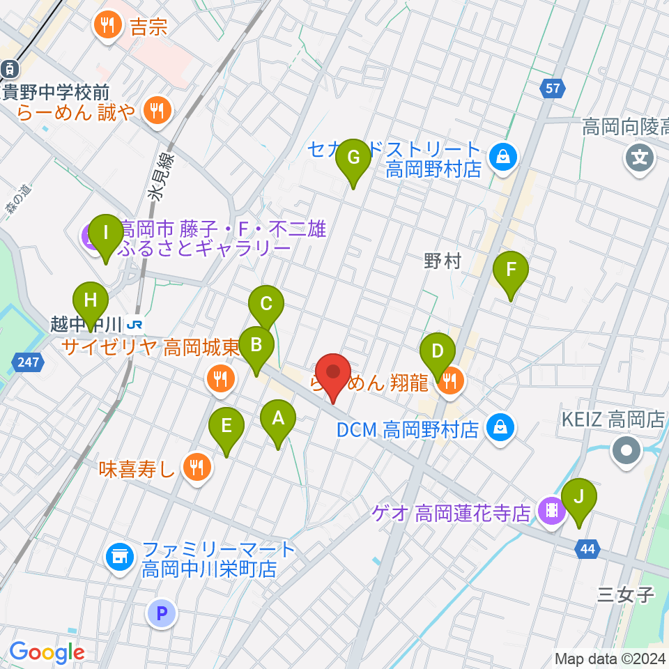 開進堂楽器 MPC高岡周辺の駐車場・コインパーキング一覧地図