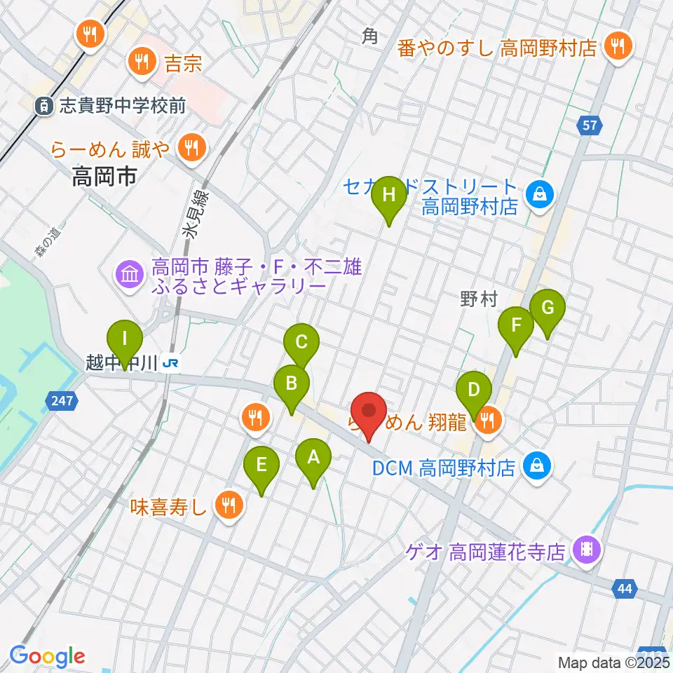 開進堂楽器 MPC高岡周辺の駐車場・コインパーキング一覧地図