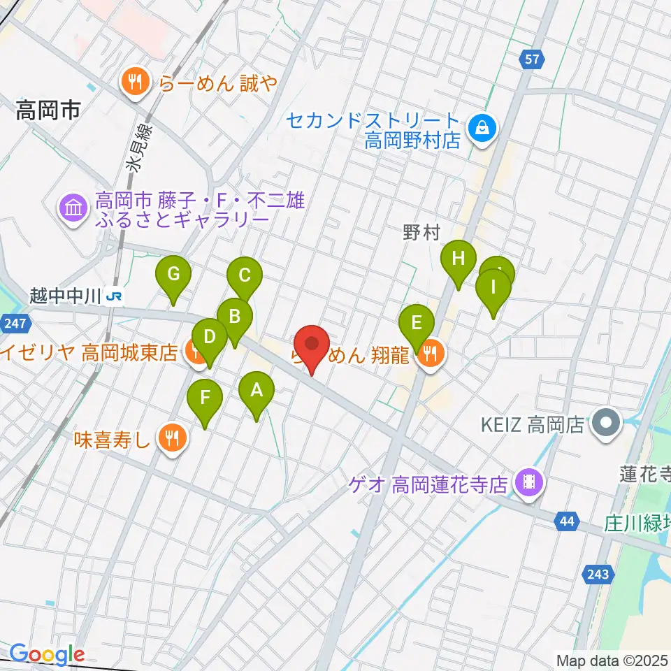 開進堂楽器 MPC高岡周辺の駐車場・コインパーキング一覧地図