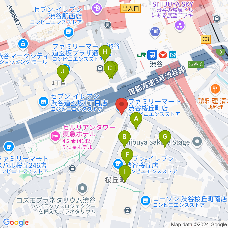 宮地楽器 MUSICJOY渋谷周辺の駐車場・コインパーキング一覧地図