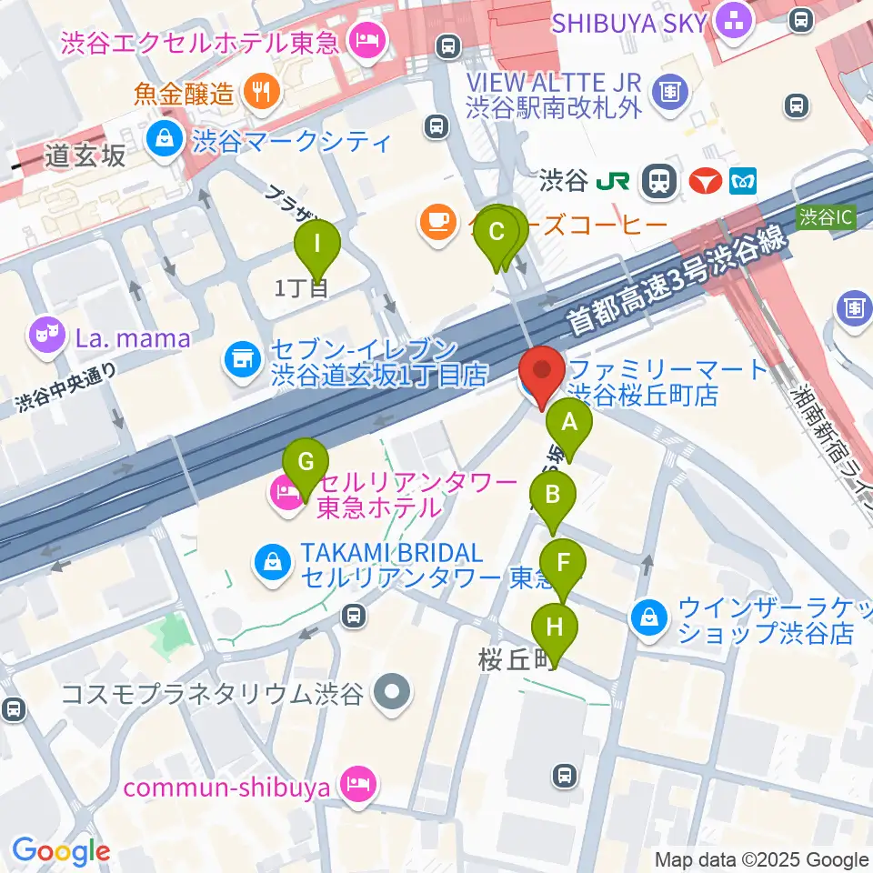 宮地楽器 MUSICJOY渋谷周辺の駐車場・コインパーキング一覧地図