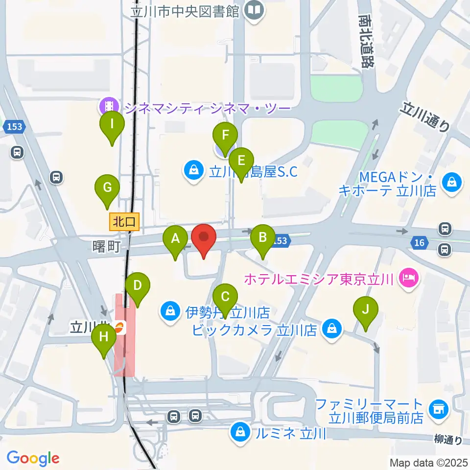 宮地楽器 MUSICJOY立川北周辺の駐車場・コインパーキング一覧地図