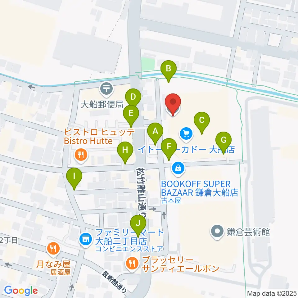 ヨークカルチャーセンター大船周辺の駐車場・コインパーキング一覧地図