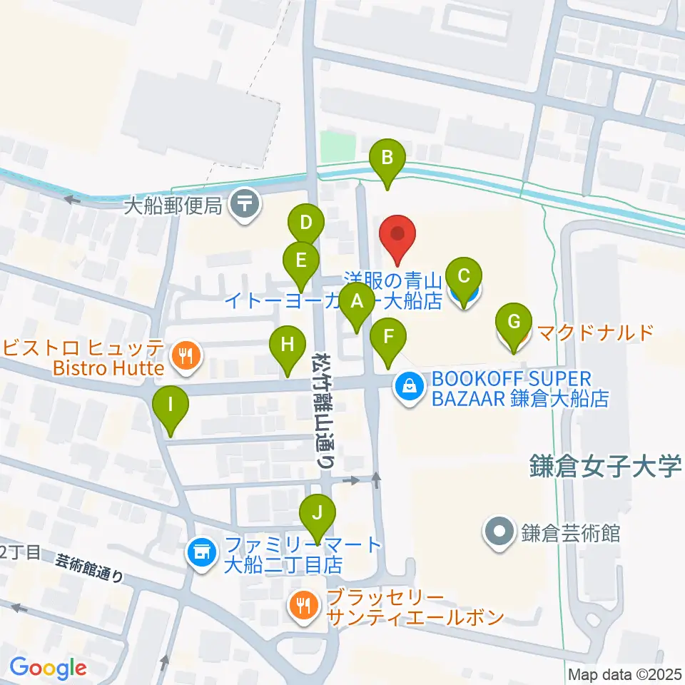 ヨークカルチャーセンター大船周辺の駐車場・コインパーキング一覧地図