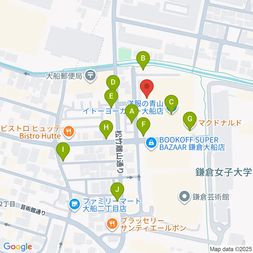 ヨークカルチャーセンター大船周辺の駐車場・コインパーキング一覧地図