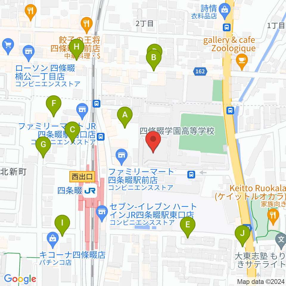 四條畷学園音楽教室周辺の駐車場・コインパーキング一覧地図