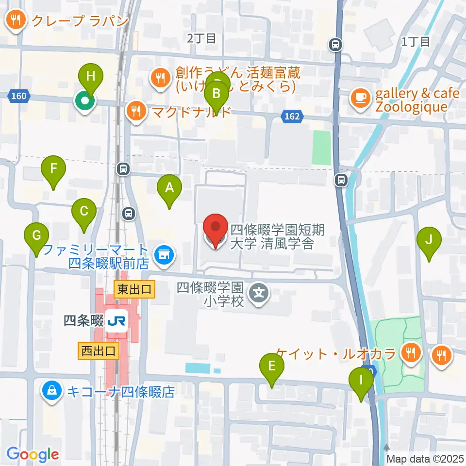 四條畷学園音楽教室周辺の駐車場・コインパーキング一覧地図