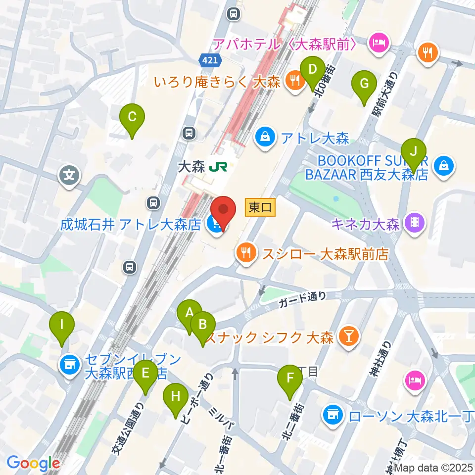 よみうりカルチャー大森周辺の駐車場・コインパーキング一覧地図