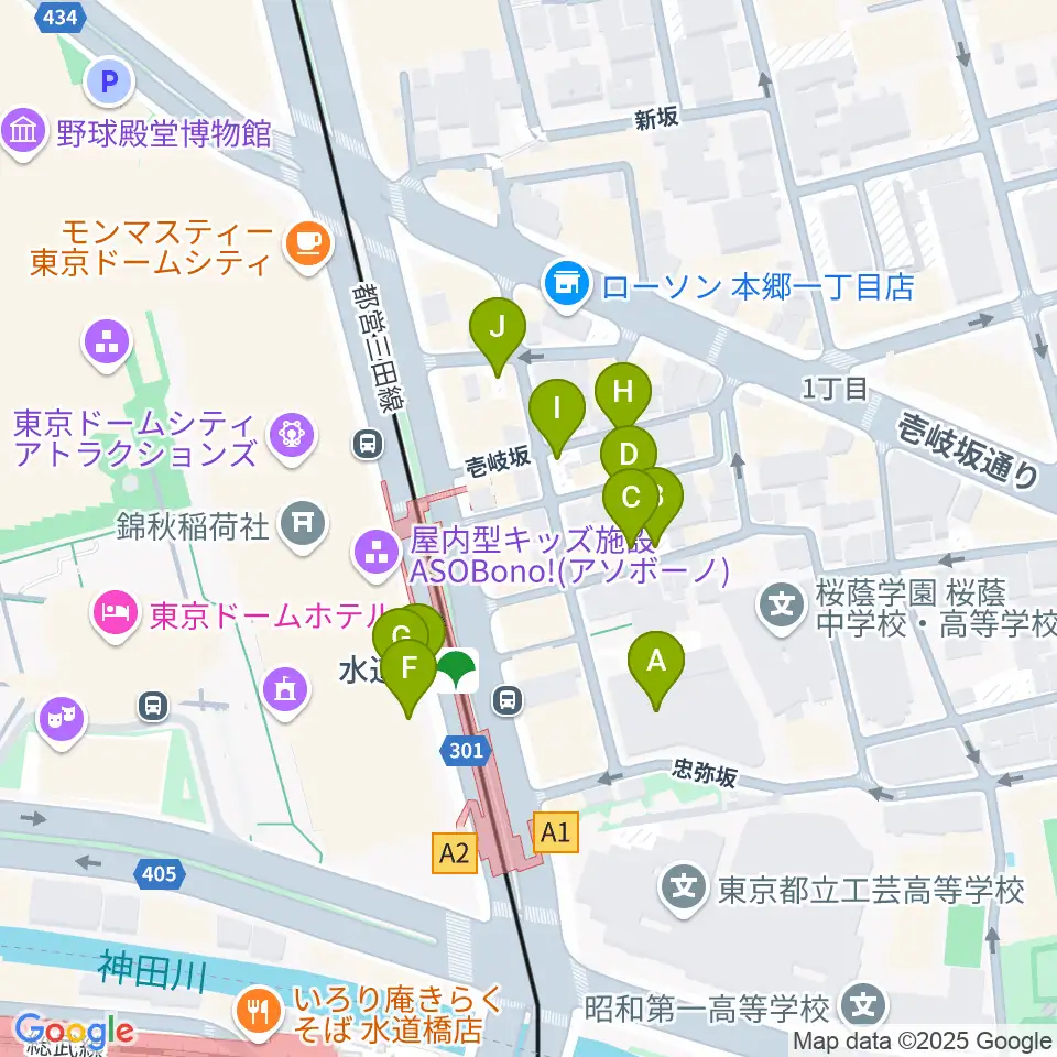 宝槻美代子音楽教室周辺の駐車場・コインパーキング一覧地図