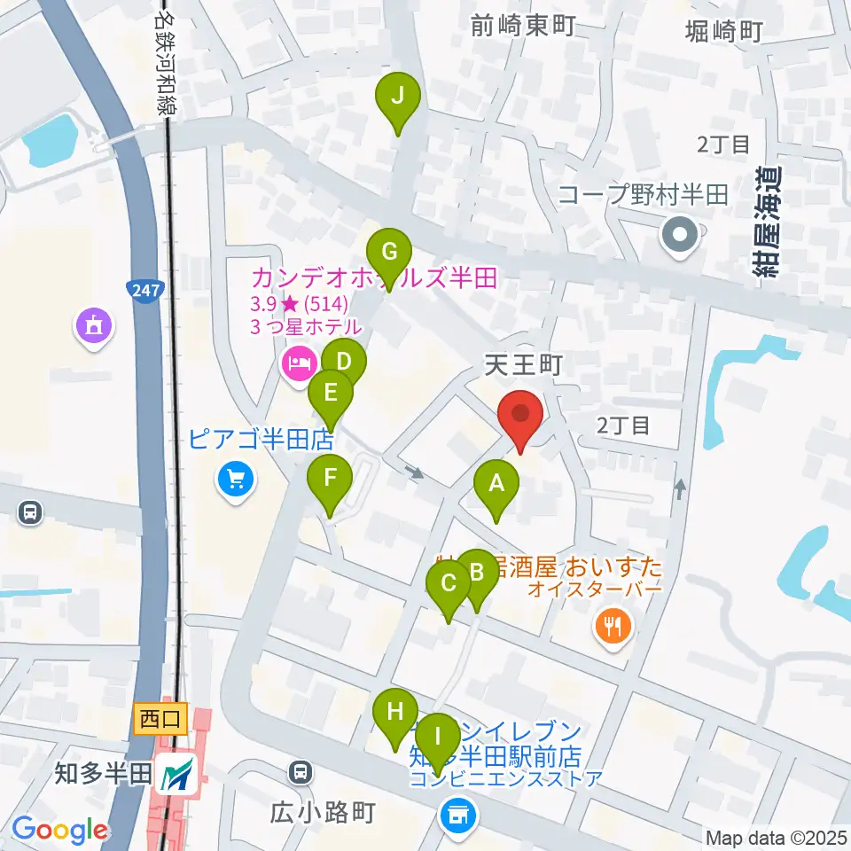 マツイシ楽器 半田ミュージックセンター周辺の駐車場・コインパーキング一覧地図