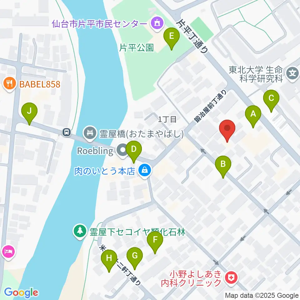 仙台ギター教室 米ヶ袋教室周辺の駐車場・コインパーキング一覧地図