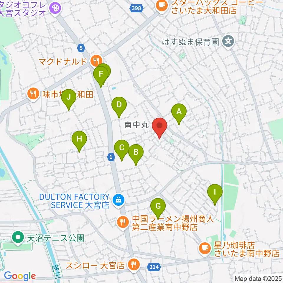 星の音楽教室周辺の駐車場・コインパーキング一覧地図