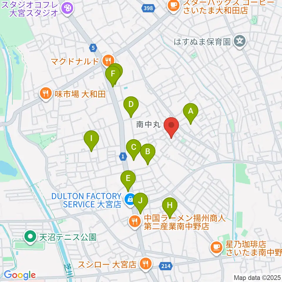 星の音楽教室周辺の駐車場・コインパーキング一覧地図