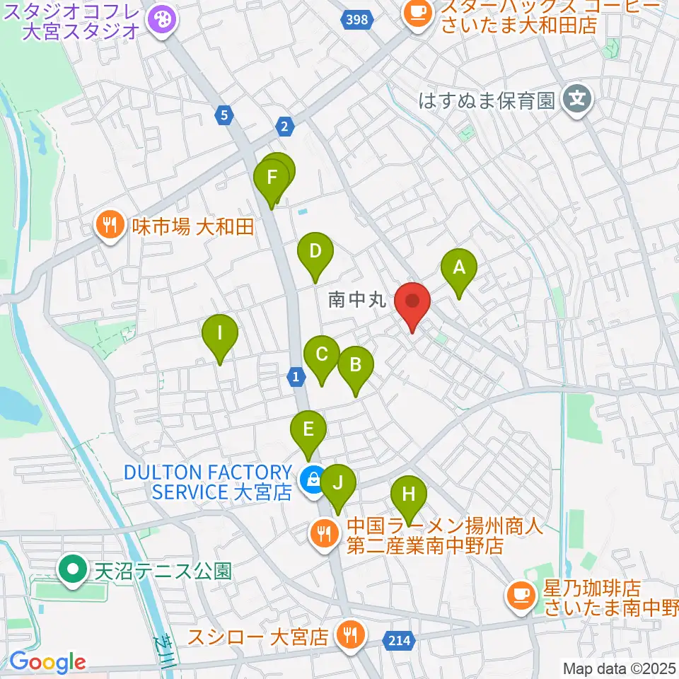 星の音楽教室周辺の駐車場・コインパーキング一覧地図