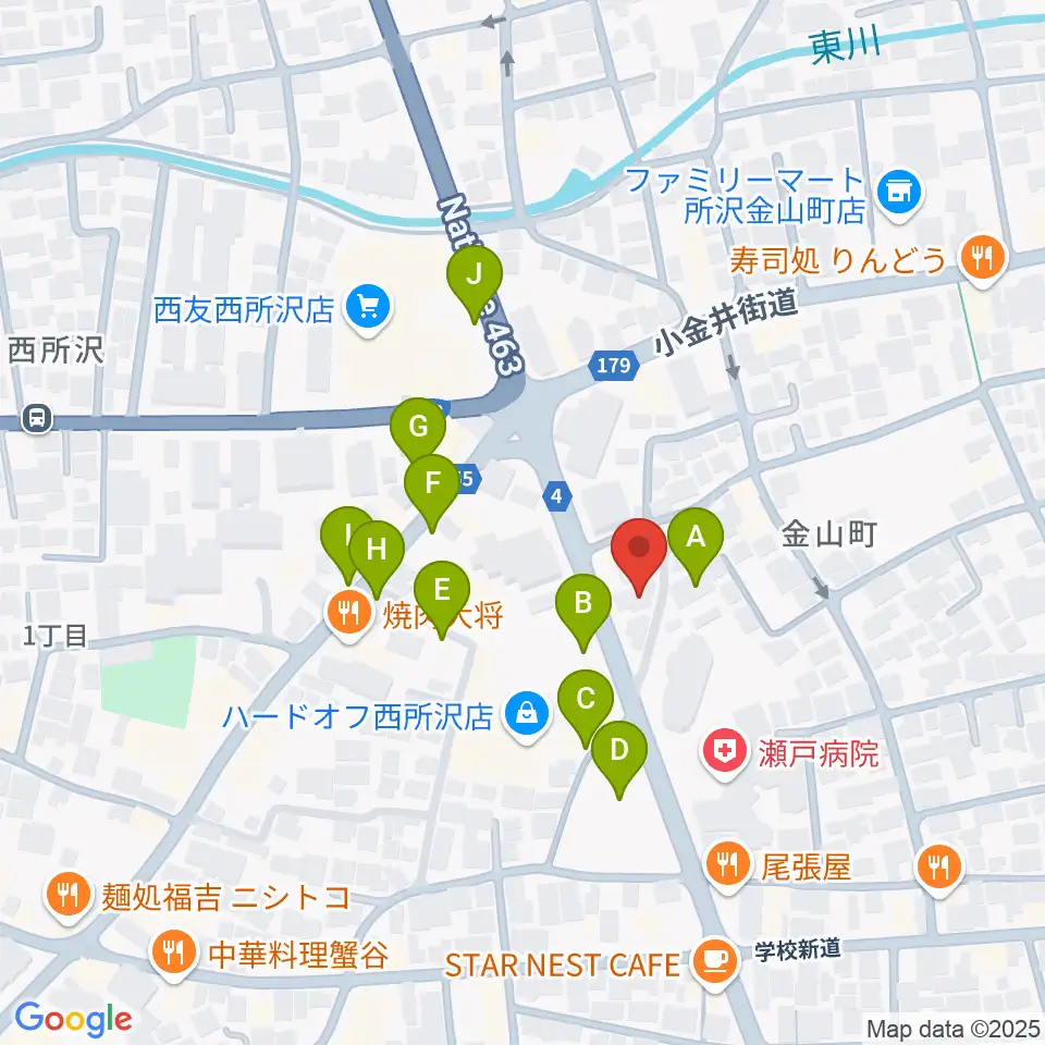なかとみ ピアノフルート教室周辺の駐車場・コインパーキング一覧地図