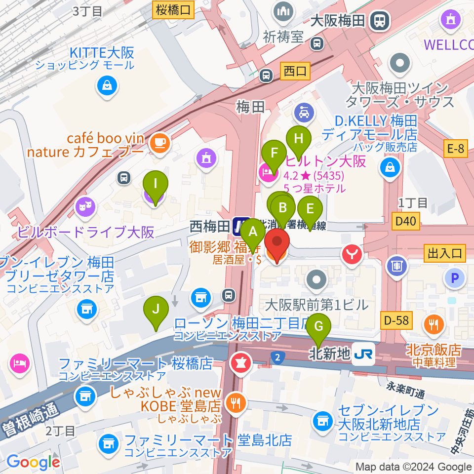 北尾音楽研究所周辺の駐車場・コインパーキング一覧地図