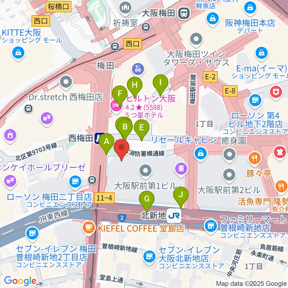 北尾音楽研究所周辺の駐車場・コインパーキング一覧地図
