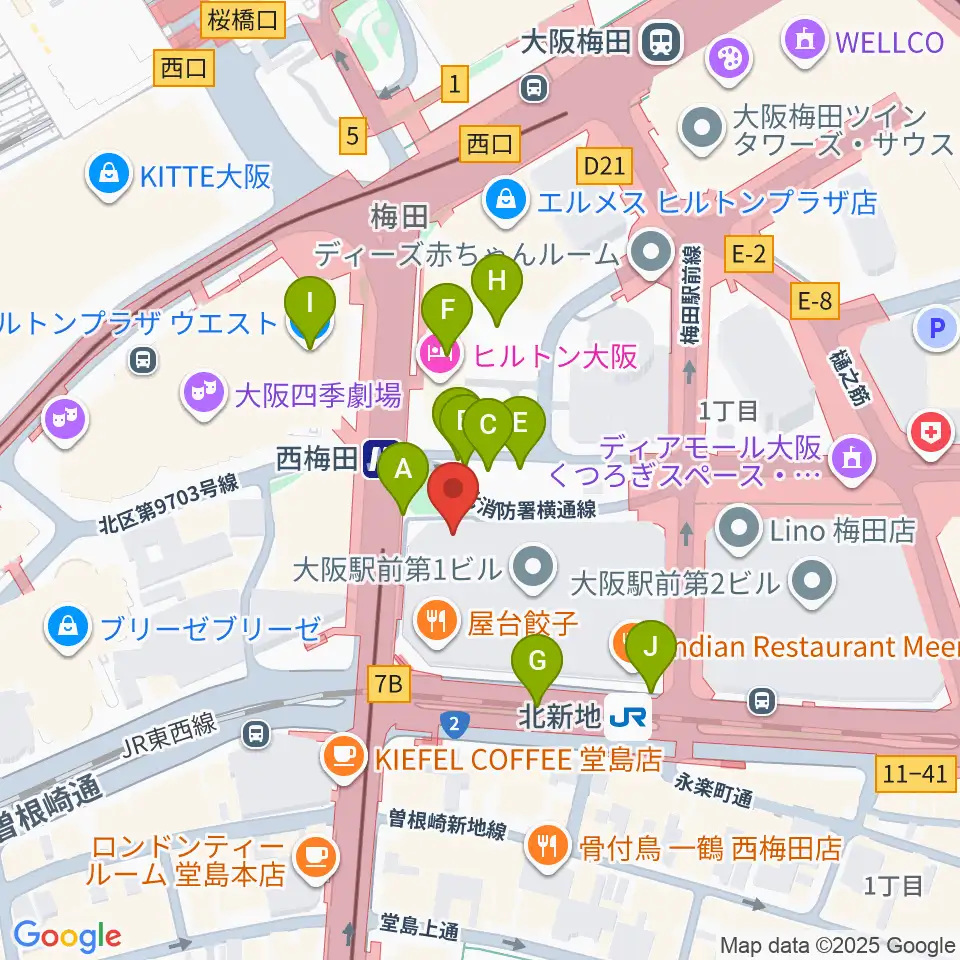 北尾音楽研究所周辺の駐車場・コインパーキング一覧地図