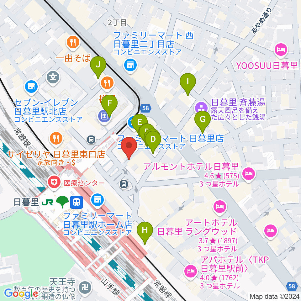 上野ヴォーカルアカデミー周辺の駐車場・コインパーキング一覧地図