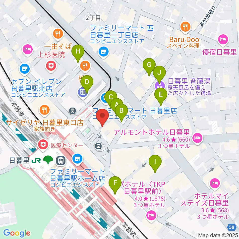 上野ヴォーカルアカデミー周辺の駐車場・コインパーキング一覧地図