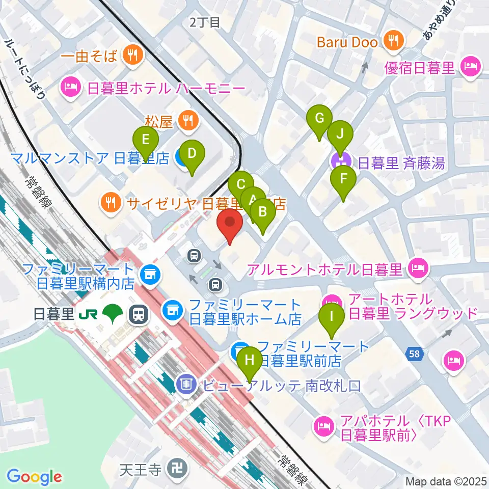 上野ヴォーカルアカデミー周辺の駐車場・コインパーキング一覧地図