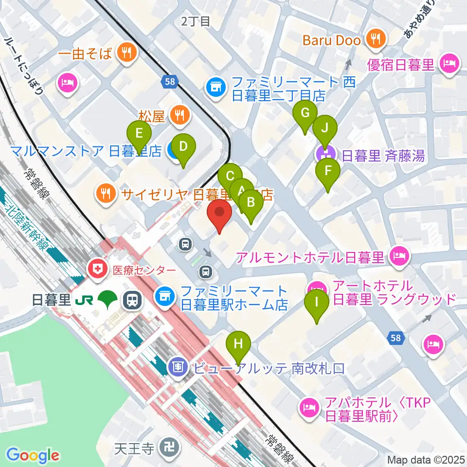 上野ヴォーカルアカデミー周辺の駐車場・コインパーキング一覧地図