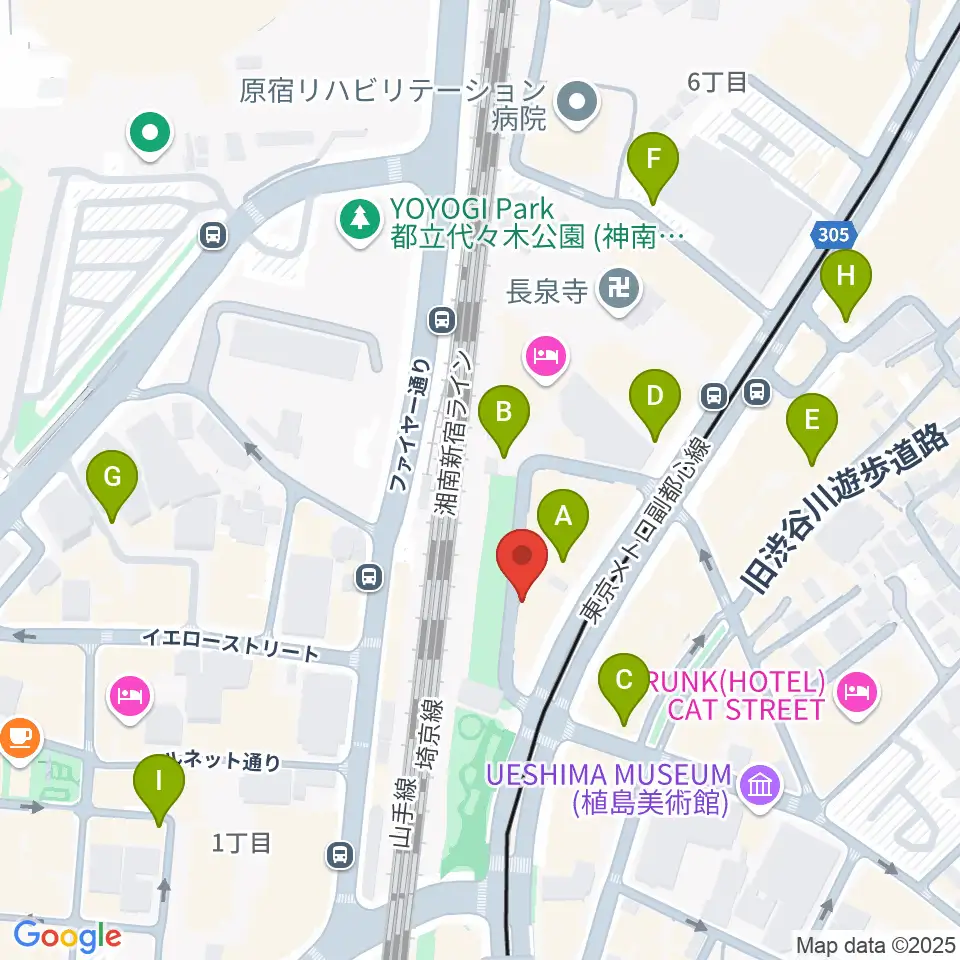 トイズミュージックスクール周辺の駐車場・コインパーキング一覧地図