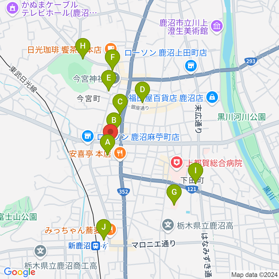 エルベ音楽院周辺の駐車場・コインパーキング一覧地図