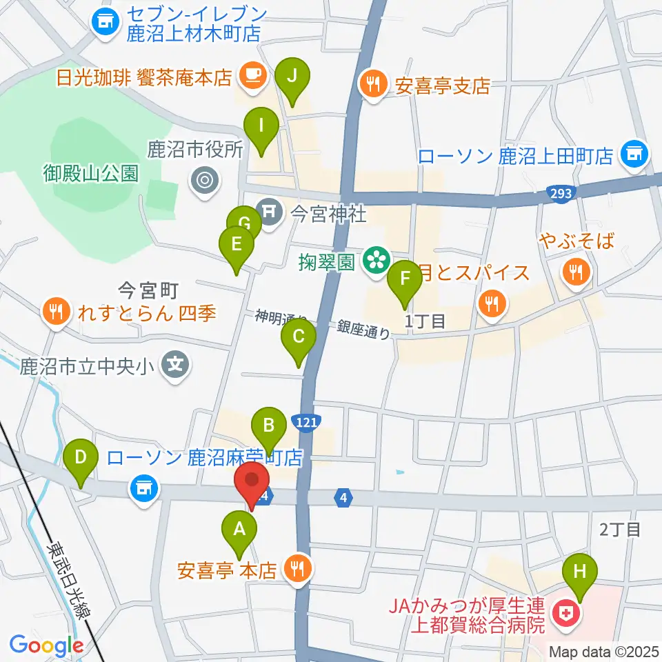 エルベ音楽院周辺の駐車場・コインパーキング一覧地図