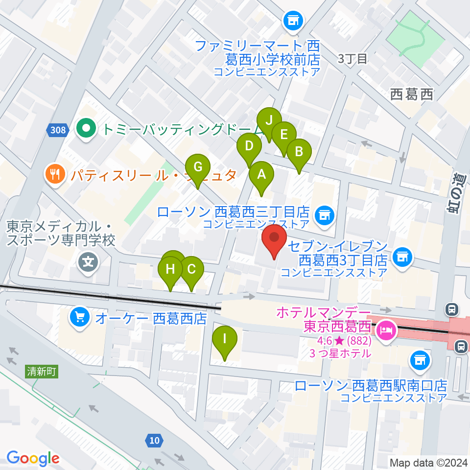 東京スクールオブミュージック＆ダンス専門学校周辺の駐車場・コインパーキング一覧地図