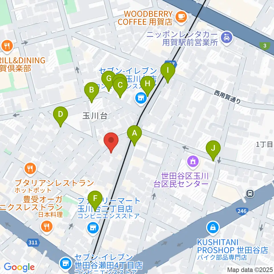 マイカミュージックラボラトリー周辺の駐車場・コインパーキング一覧地図