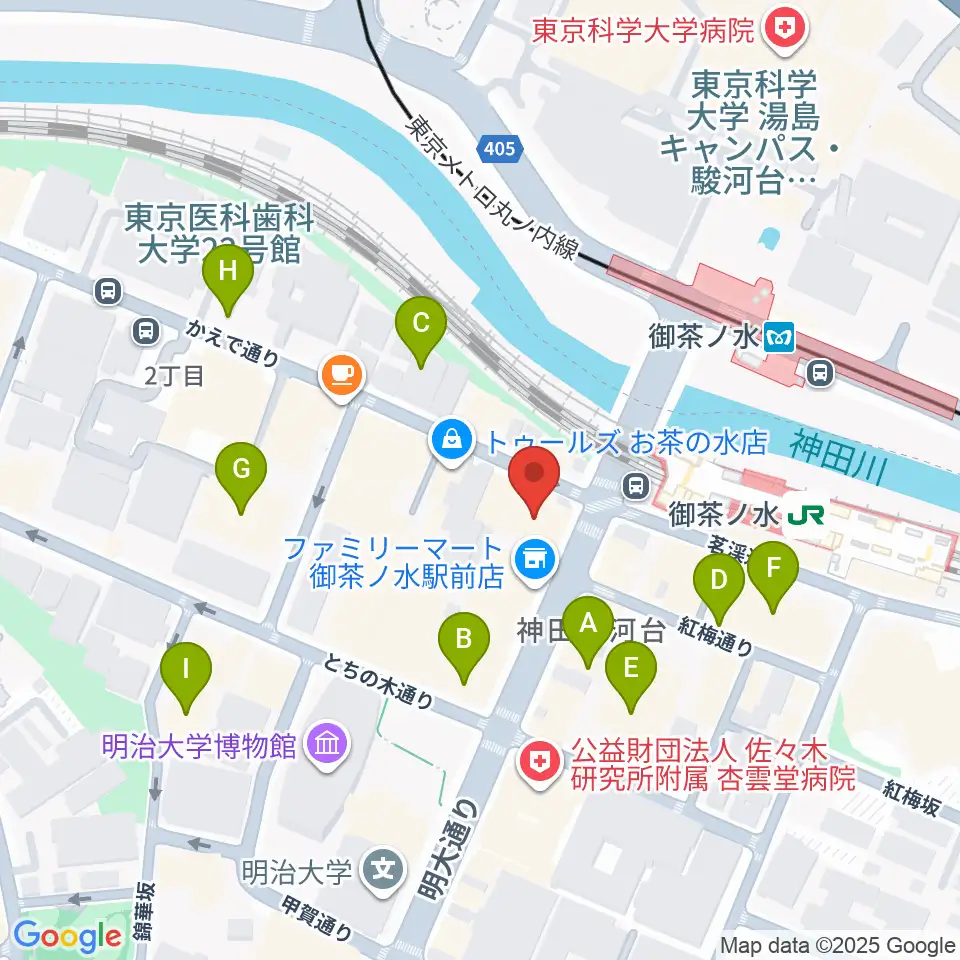 ESPギタークラフトアカデミー東京校周辺の駐車場・コインパーキング一覧地図
