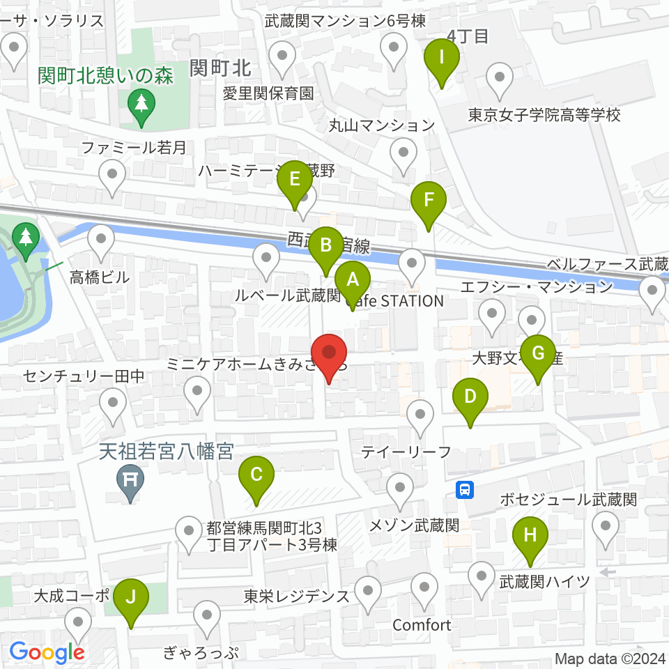 べっら・ぼーちぇ音楽院周辺の駐車場・コインパーキング一覧地図