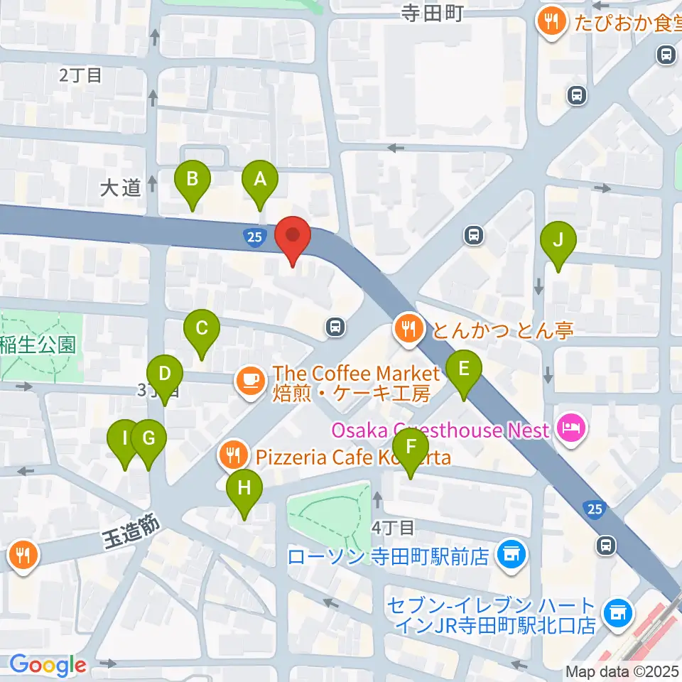 うえはミュージックフォレスト周辺の駐車場・コインパーキング一覧地図