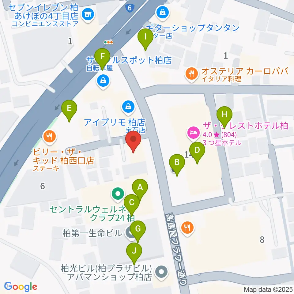 フォリア・ミュージックルーム周辺の駐車場・コインパーキング一覧地図