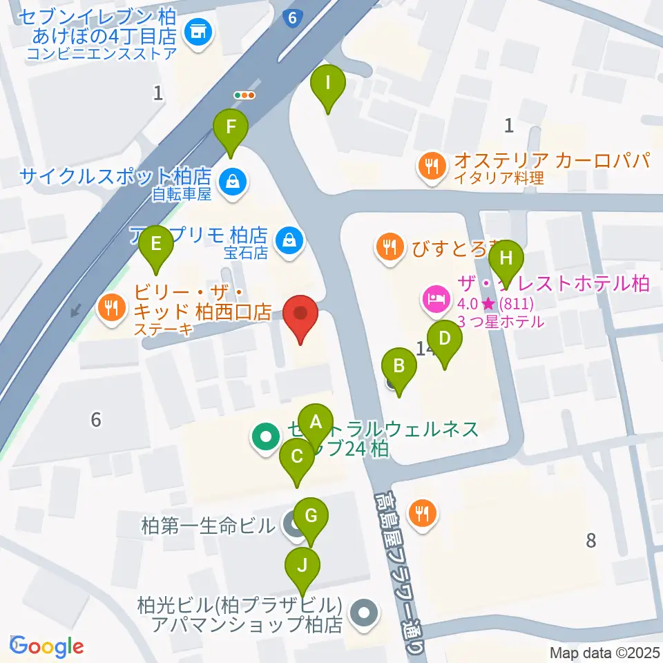 フォリア・ミュージックルーム周辺の駐車場・コインパーキング一覧地図