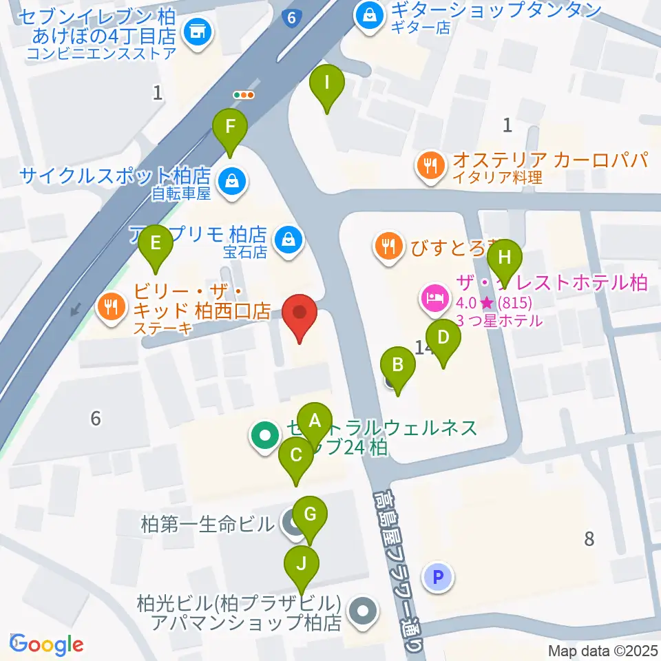 フォリア・ミュージックルーム周辺の駐車場・コインパーキング一覧地図