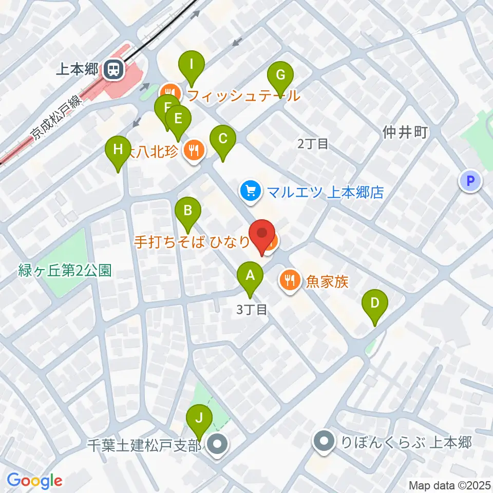 松戸学院周辺の駐車場・コインパーキング一覧地図