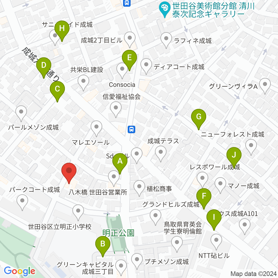 ピア・ちゃピアノ教室周辺の駐車場・コインパーキング一覧地図