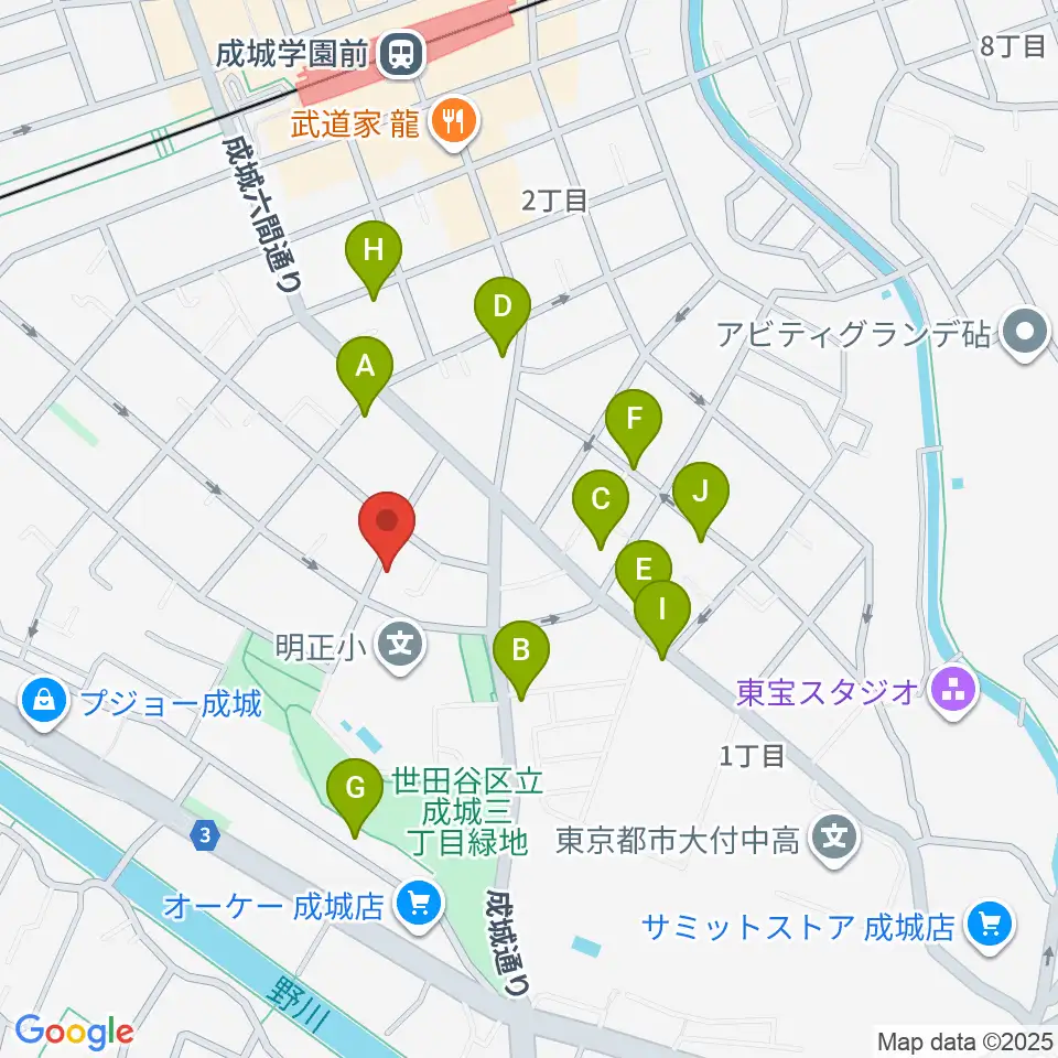 ピア・ちゃピアノ教室周辺の駐車場・コインパーキング一覧地図