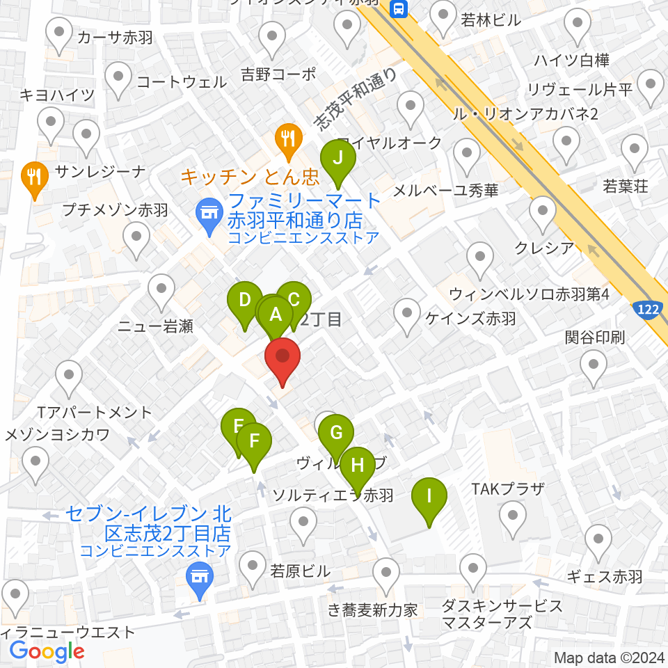 ドルチェ音楽学園周辺の駐車場・コインパーキング一覧地図